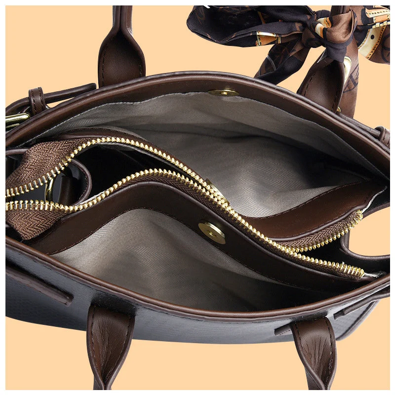 Christy Damen Handtasche mit 3 Fächern aus Kunstleder
