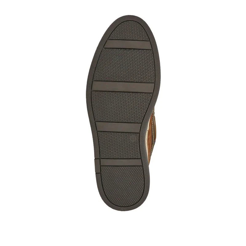 Rubber Soled Leather Boat Shoes - SHAFI41002 / 327 097 - Brown