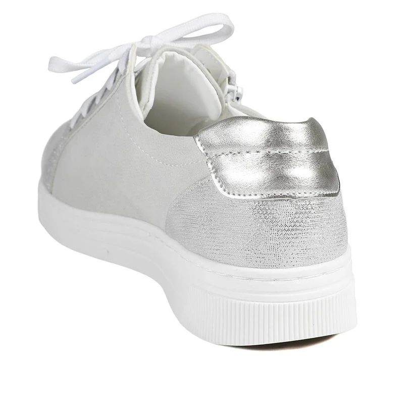 Leather Trainers with Functional Zip - CAL43001 / 329 364 - Taupe