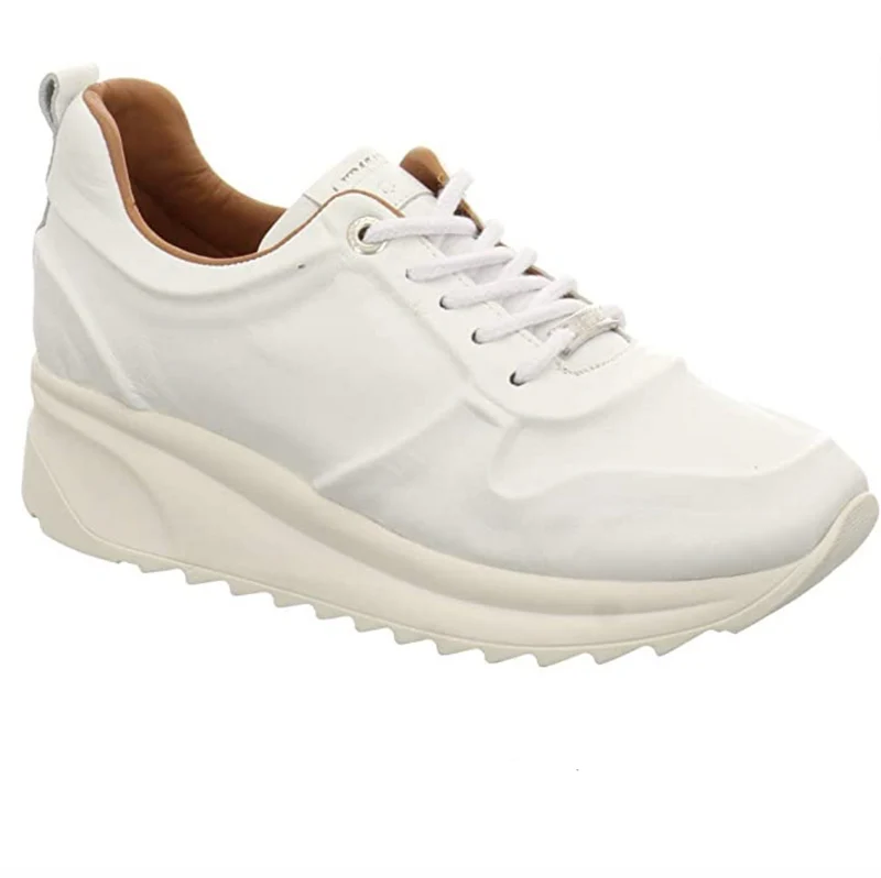 Carmela Plateau-Sneaker aus weichem Leder für Damen – Weiß