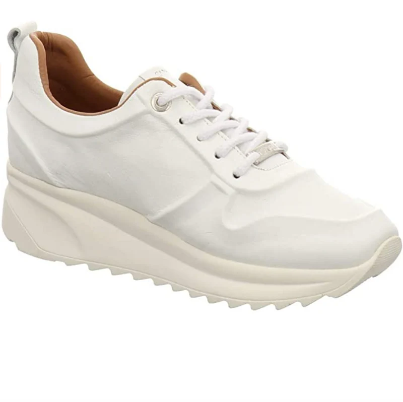 Carmela Plateau-Sneaker aus weichem Leder für Damen – Weiß