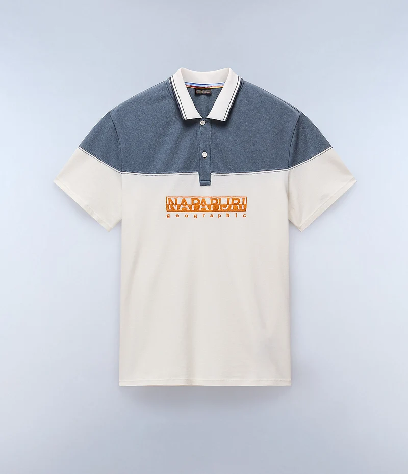 Napapijri Saturnia Herren-Poloshirt – Weiß (Whisper)