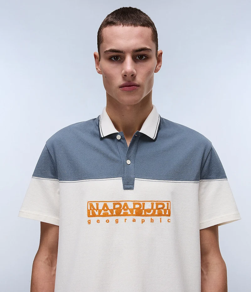 Napapijri Saturnia Herren-Poloshirt – Weiß (Whisper)