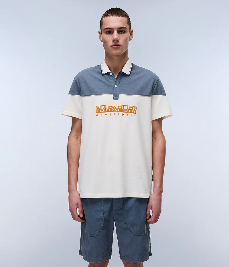 Napapijri Saturnia Herren-Poloshirt – Weiß (Whisper)