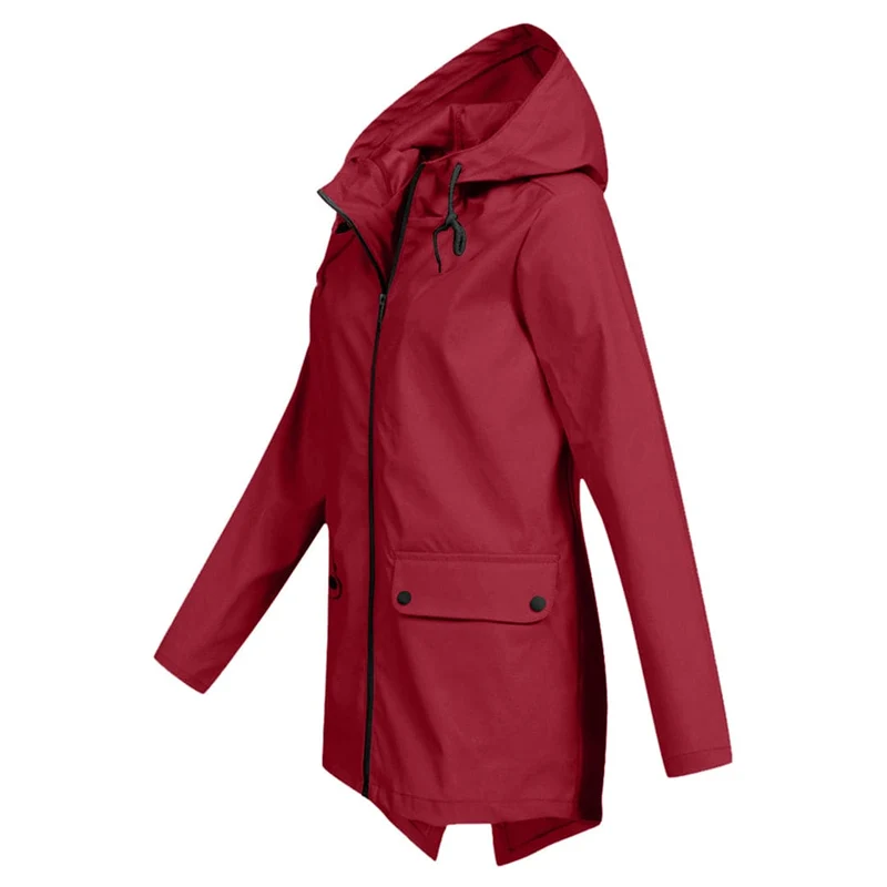 Damen Regenjacke Wasserdicht Atmungsaktiv Mit Kapuze