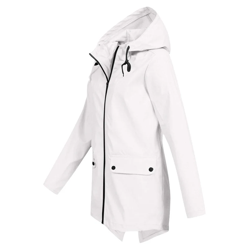 Damen Regenjacke Wasserdicht Atmungsaktiv Mit Kapuze