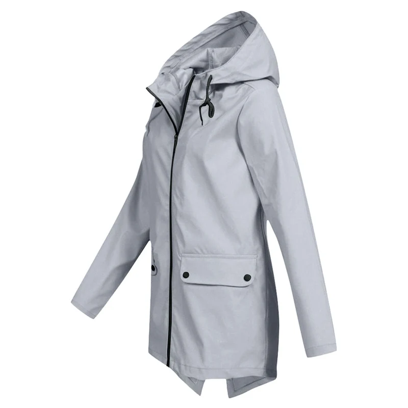 Damen Regenjacke Wasserdicht Atmungsaktiv Mit Kapuze