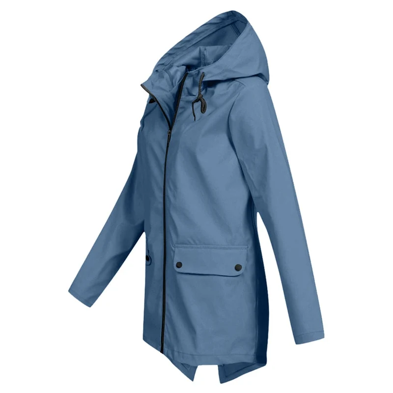 Damen Regenjacke Wasserdicht Atmungsaktiv Mit Kapuze