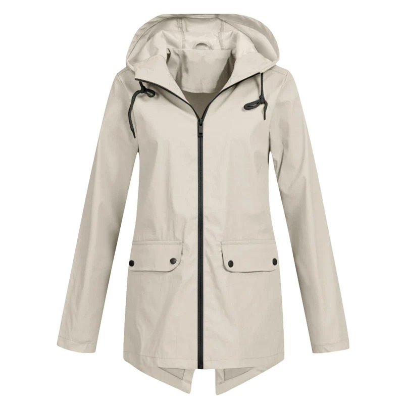 Damen Regenjacke Wasserdicht Atmungsaktiv Mit Kapuze