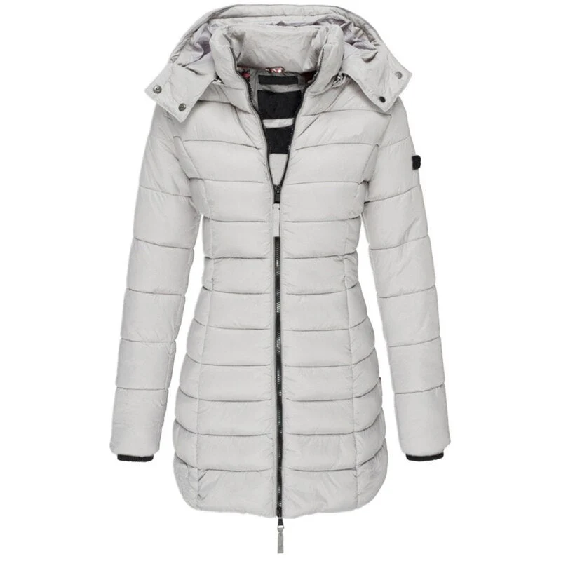 Damen warme Daunenjacke mit Kapuze Olivia