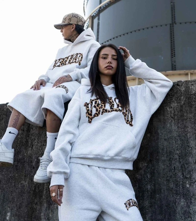 Damen lässiger Leopard Hoodie
