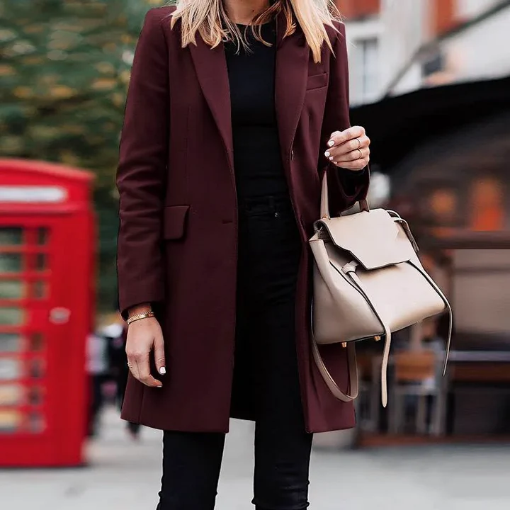 Damen eleganter Trenchcoat mit Reverskragen