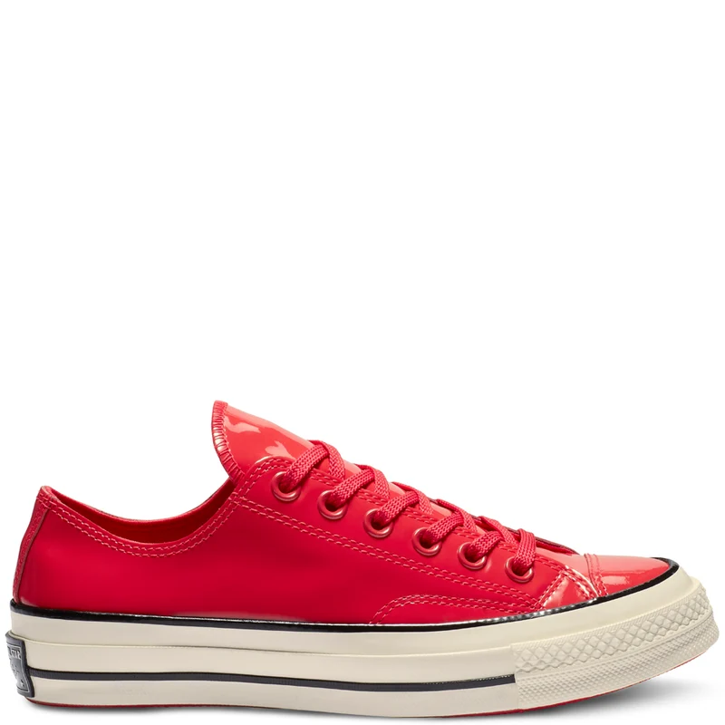 Converse 70 Cherry Red Egret – Lackleder-Low-Top