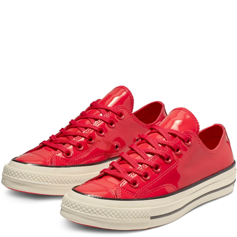 Converse 70 Cherry Red Egret – Lackleder-Low-Top
