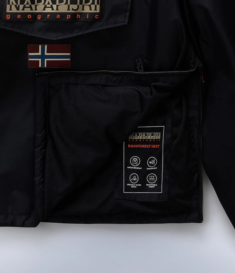 Napapijri Rainforest Next Sommer-Windjacke für Herren – Schwarz
