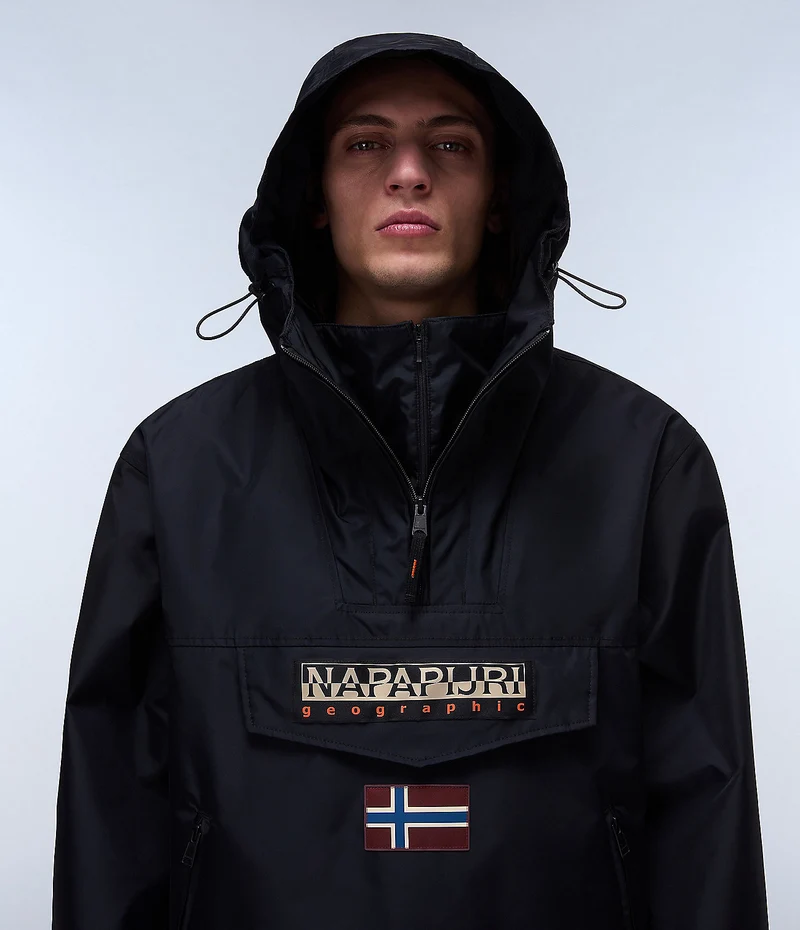 Napapijri Rainforest Next Sommer-Windjacke für Herren – Schwarz