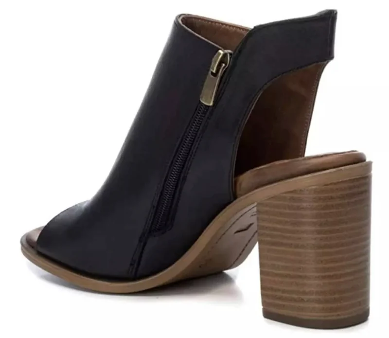 Carmela Damen-High-Heel aus schwarzem Leder