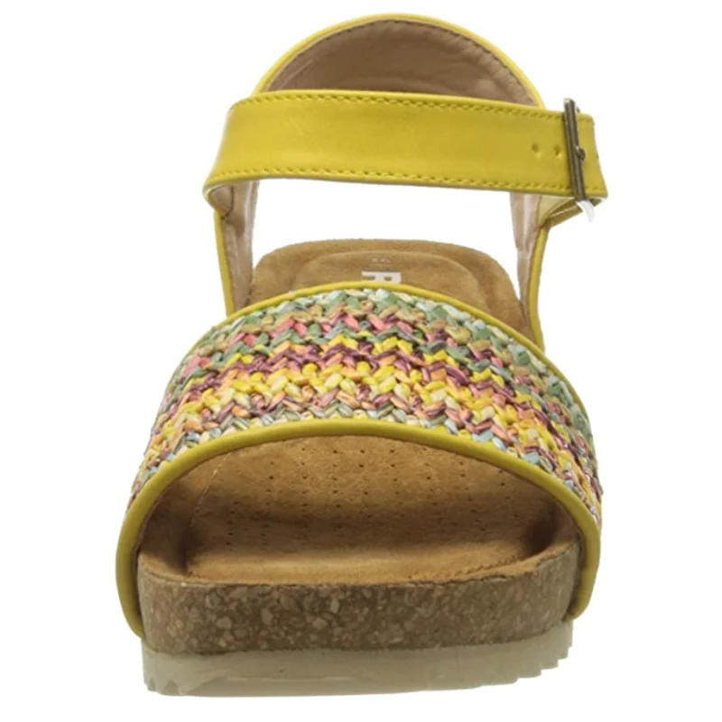 Refresh Plateau-Sandale für Damen – Gelb