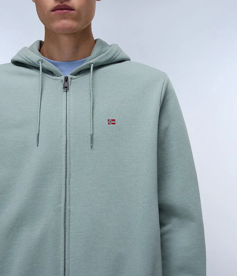 Napapijri Balis Herren-Kapuzenjacke mit durchgehendem Reißverschluss – Grün