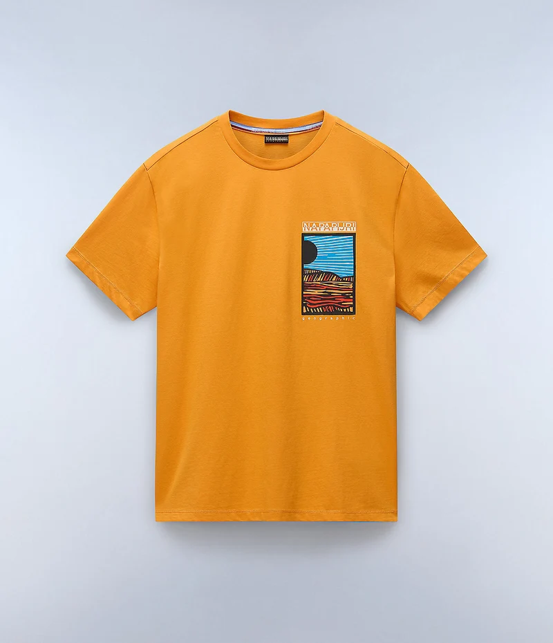 Napapijri Valdor Herren-T-Shirt – Aprikose