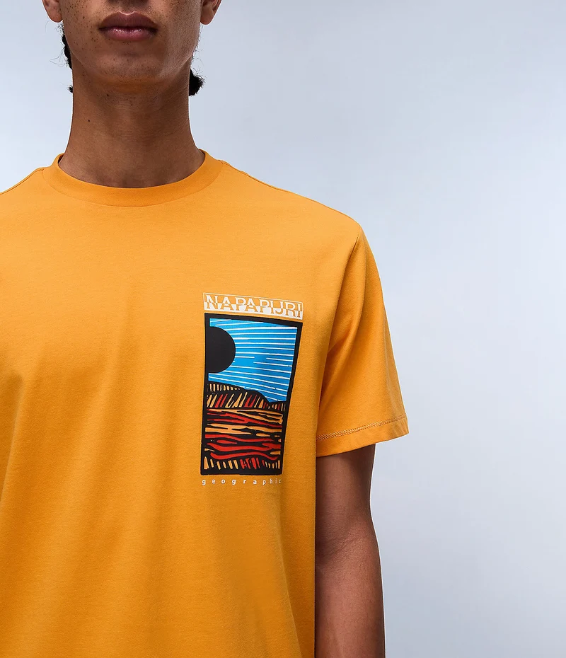 Napapijri Valdor Herren-T-Shirt – Aprikose