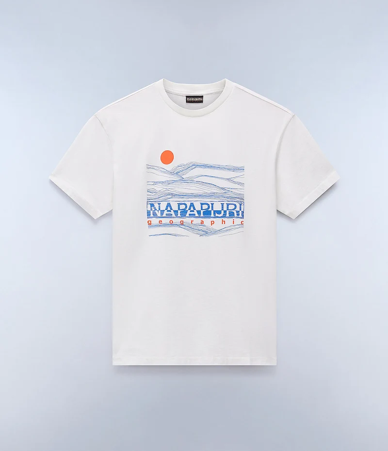 Napapijri Buti Herren-T-Shirt - Weißer Reiher