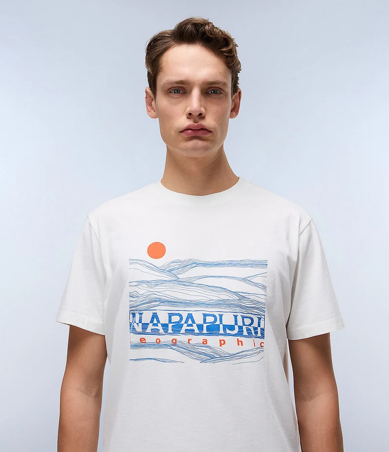 Napapijri Buti Herren-T-Shirt - Weißer Reiher