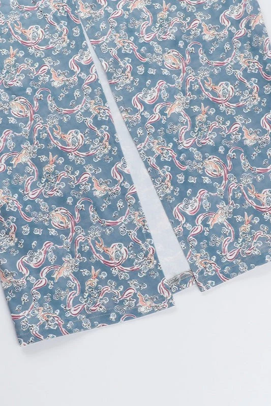 Sexy Paisley Bodycon Maxikleid mit Blumenprint