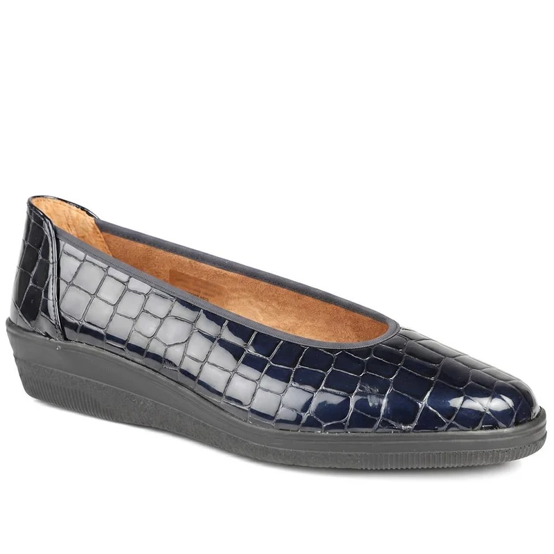 Gabor Wide Fit Leather Chunky Sole Pumps - GABC44510 / 330 265