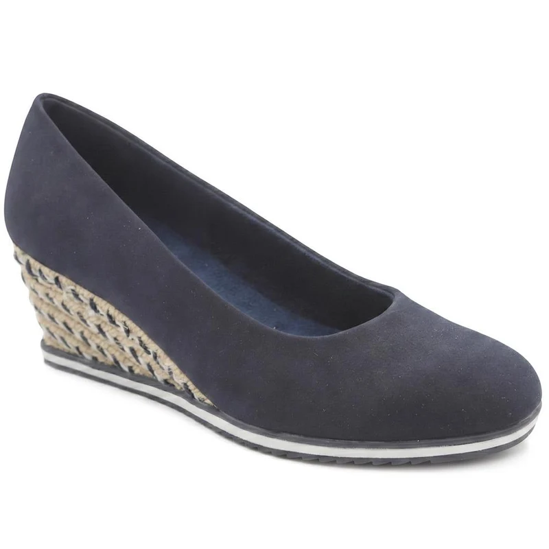 Wedge Heel Espadrille Trim Pumps - WBINS43009 / 329 176