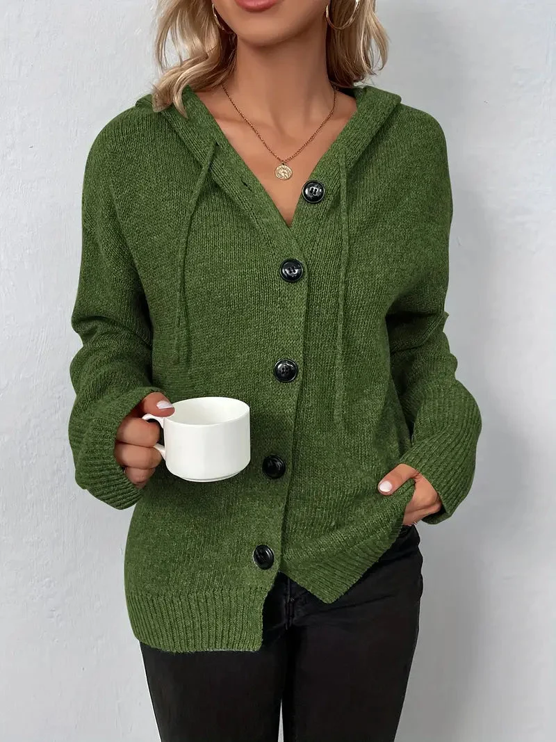 Damen eleganter Cardigan mit Knopfleiste