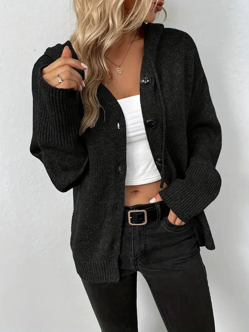 Damen eleganter Cardigan mit Knopfleiste