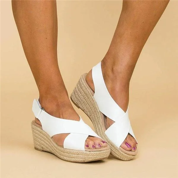 Bequeme orthopädische Keilabsatz Espadrilles Clara