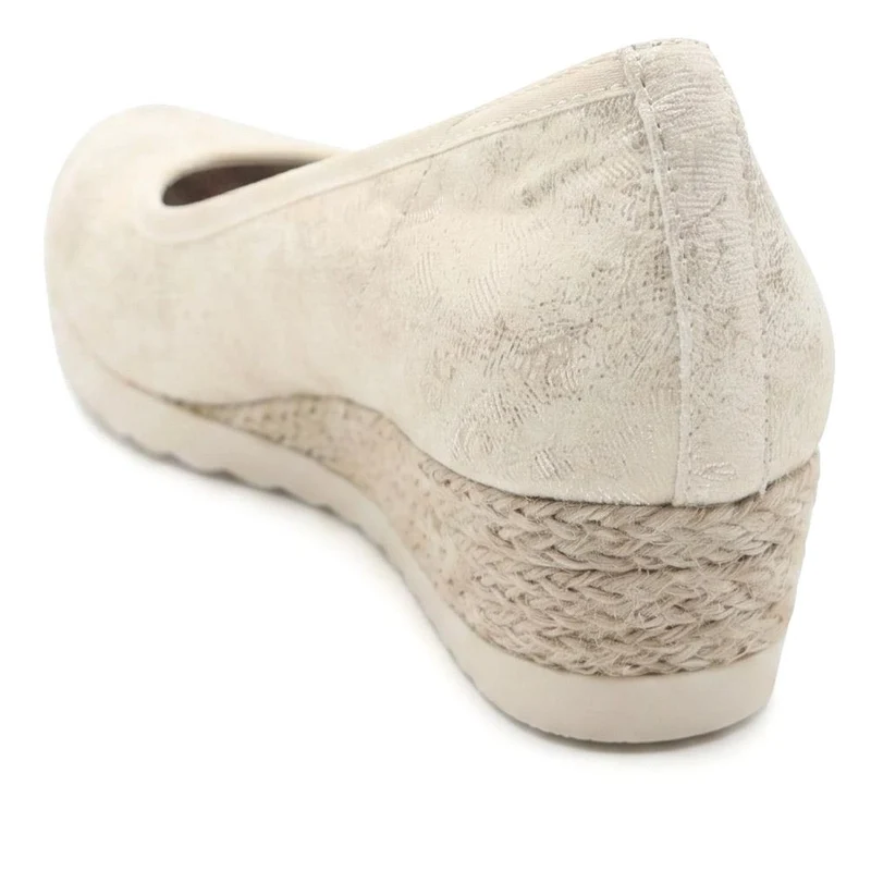Espadrille Trim Wedge Pumps - WBINS43008 / 329 175 - Soft Gold