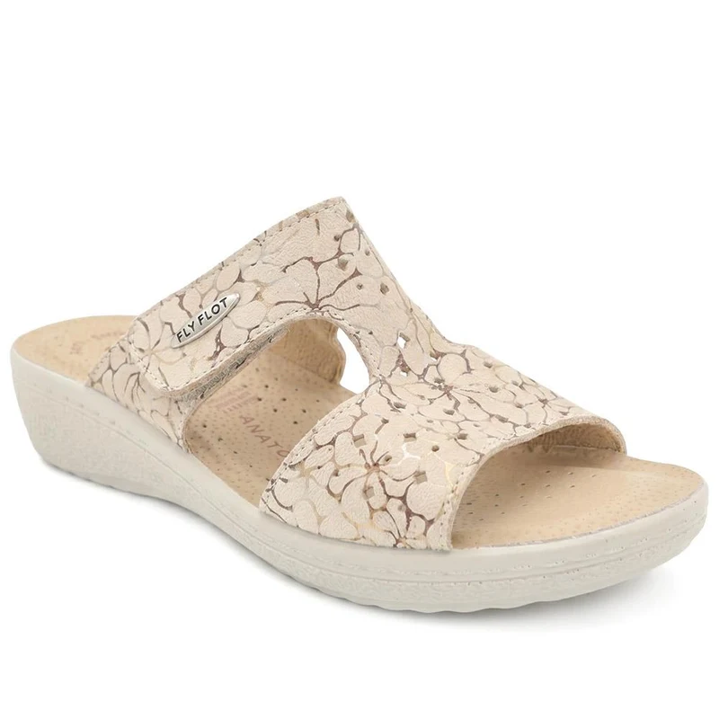 Fly Flot Adjustable Fit Mule Sandals - FLY43016 / 328 652 - Beige