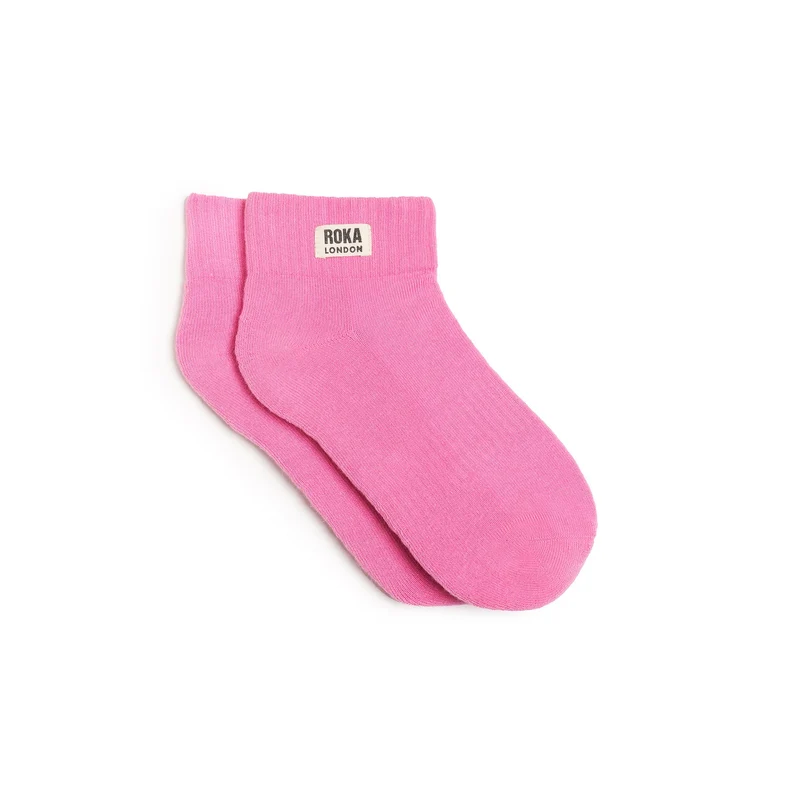 ROKA Wembley Kurze Socken aus Bio-Baumwolle - Pink Carnation