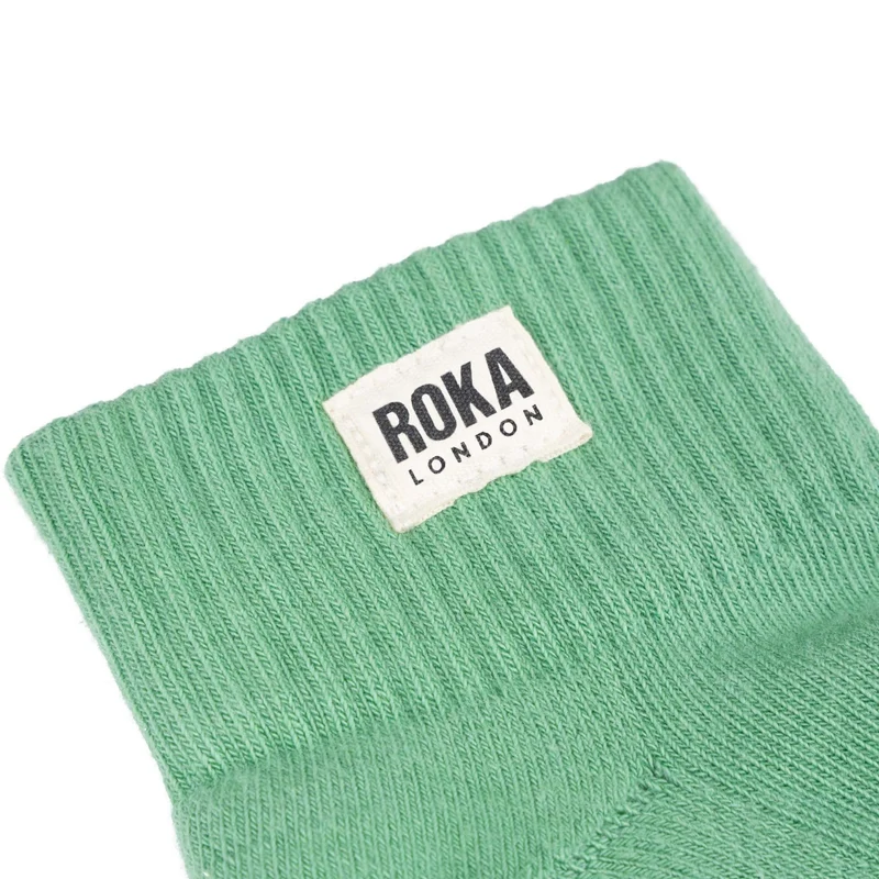 ROKA Wembley Kurze Socken aus Bio-Baumwolle - Matcha