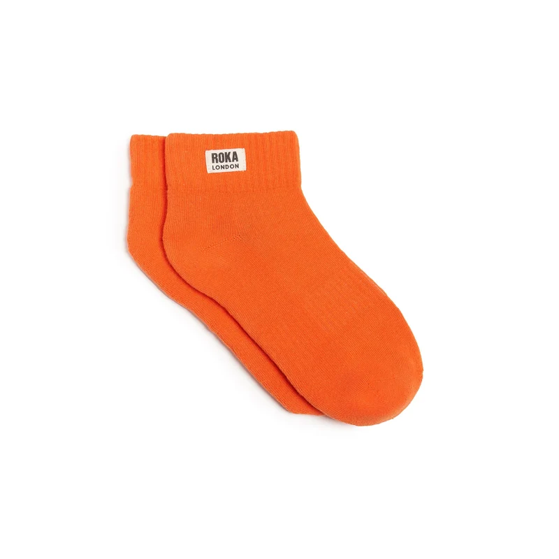 ROKA Wembley Kurze Socken aus Bio-Baumwolle - Mandarin