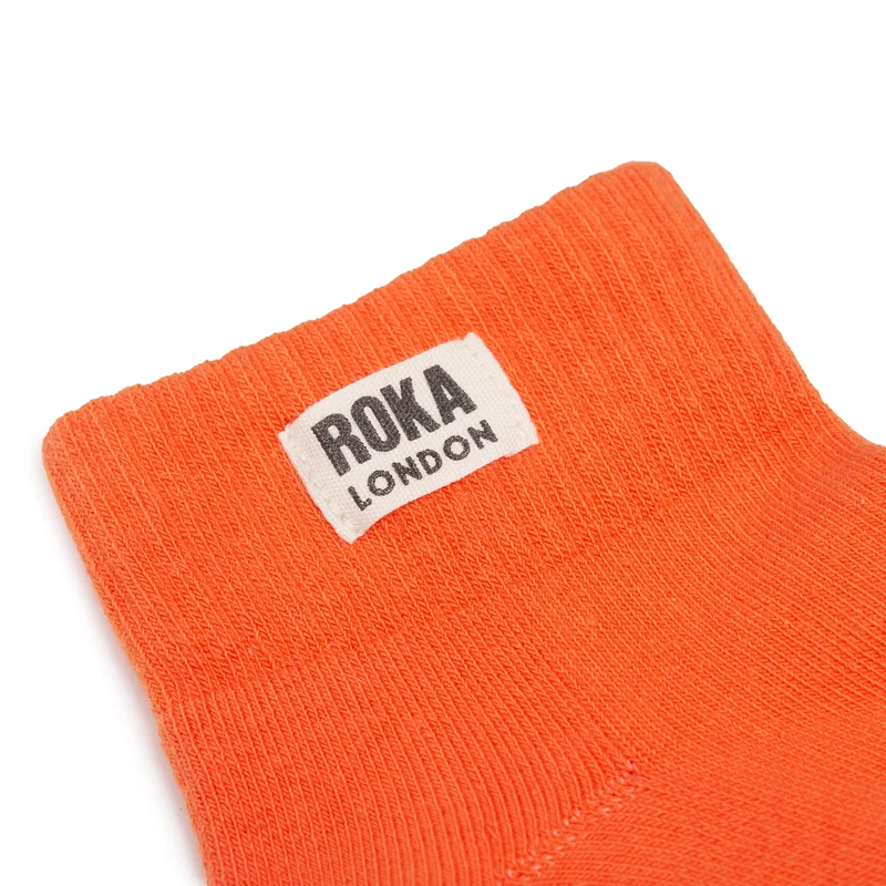 ROKA Wembley Kurze Socken aus Bio-Baumwolle - Mandarin