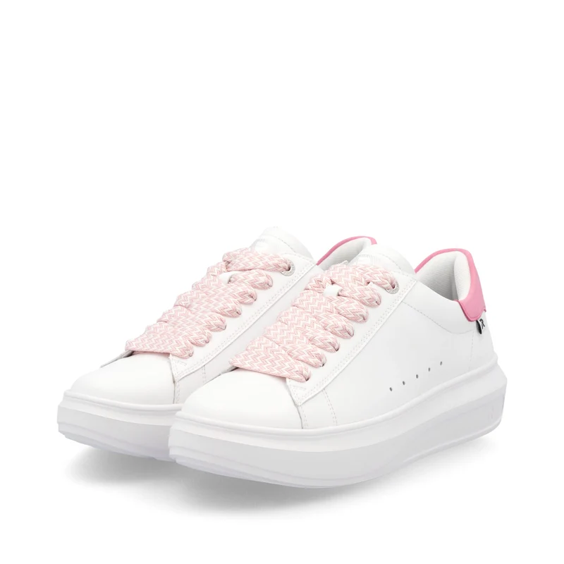 Rieker Modische Damen-Ledersneaker – Weiß
