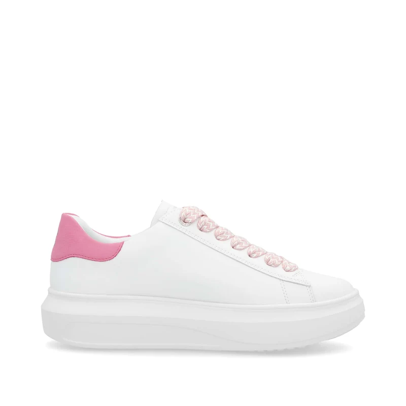 Rieker Modische Damen-Ledersneaker – Weiß