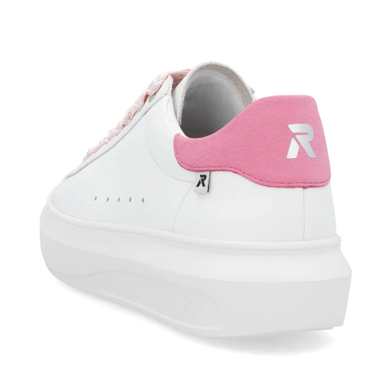 Rieker Modische Damen-Ledersneaker – Weiß