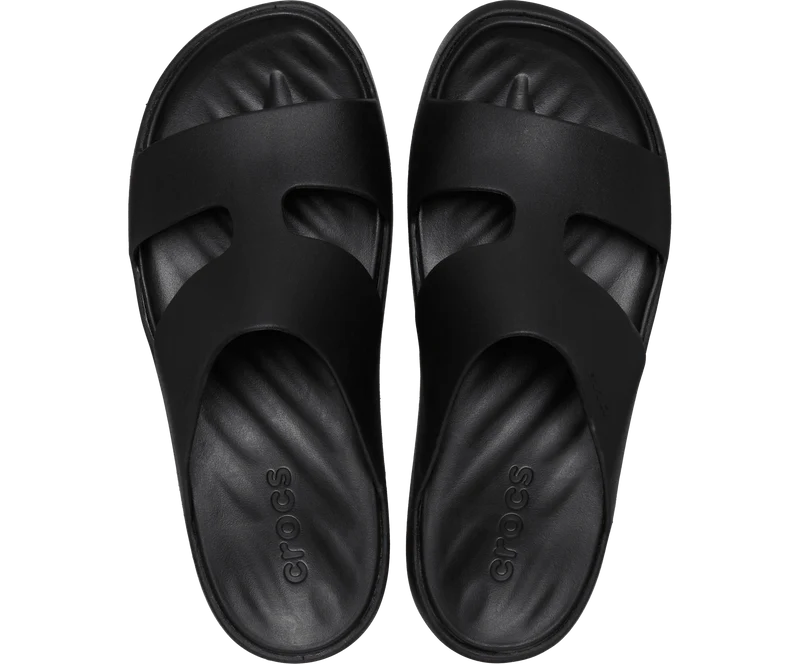 CROCS Getaway Plateau-Sandale mit H-Riemen - Schwarz