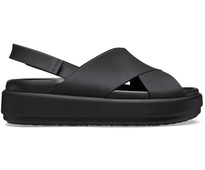 CROCS Brooklyn Luxe Sandalen mit gekreuzten Riemen - Schwarz