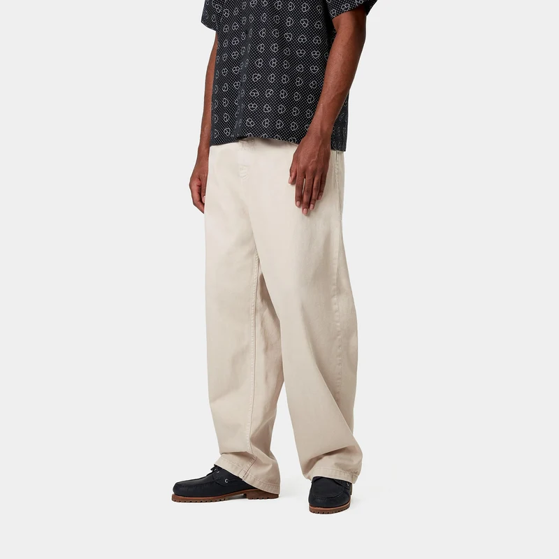 Carhartt WIP Herren Brandon Clark Twill Hose – Fleur De Sel Stone Dyed