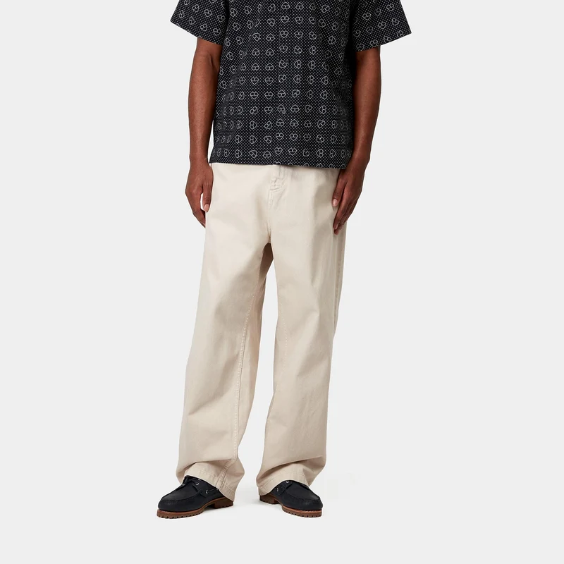 Carhartt WIP Herren Brandon Clark Twill Hose – Fleur De Sel Stone Dyed