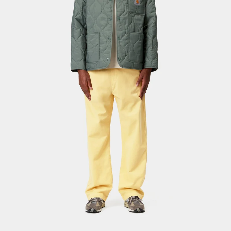 Carhartt WIP Floyde Dewey Stretch-Twill-Hose für Herren – Air Yellow Garment Dyed