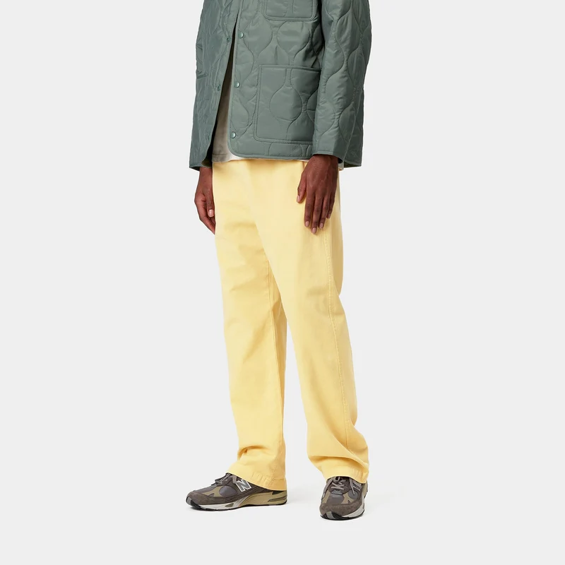 Carhartt WIP Floyde Dewey Stretch-Twill-Hose für Herren – Air Yellow Garment Dyed