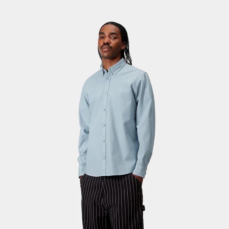 Carhartt WIP Herrenhemd Bolton - Frosted Blue