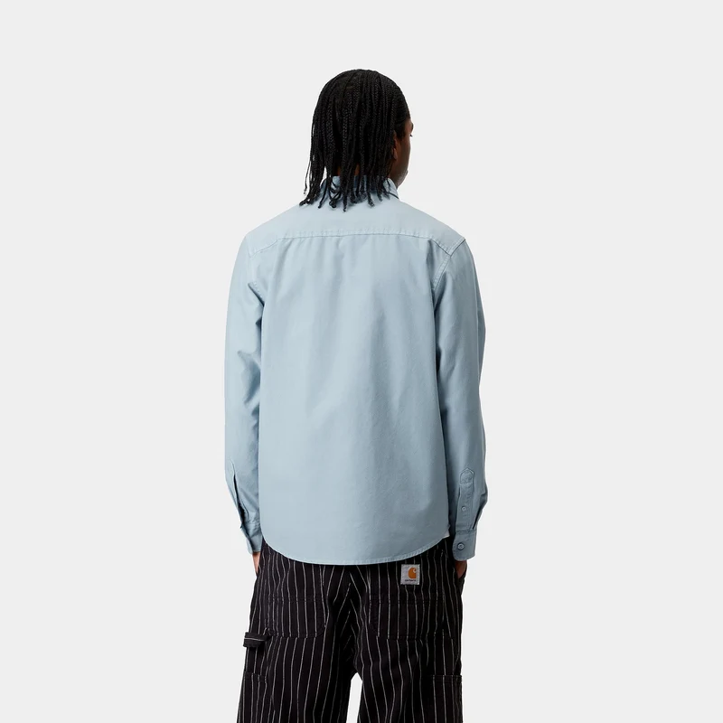 Carhartt WIP Herrenhemd Bolton - Frosted Blue